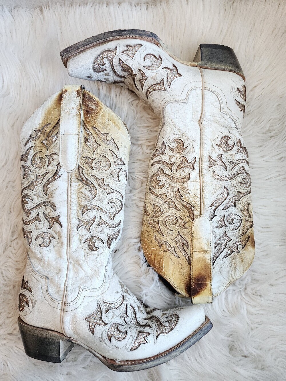 J.B DILLON RESERVED GLITTER COWGIRL BOOTS EXCELLENT COND. SIZE 5C